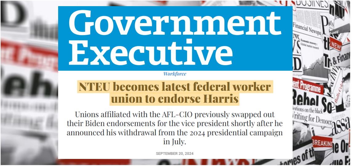 DOJ NTEU union bosses backed Kamala Harris for President